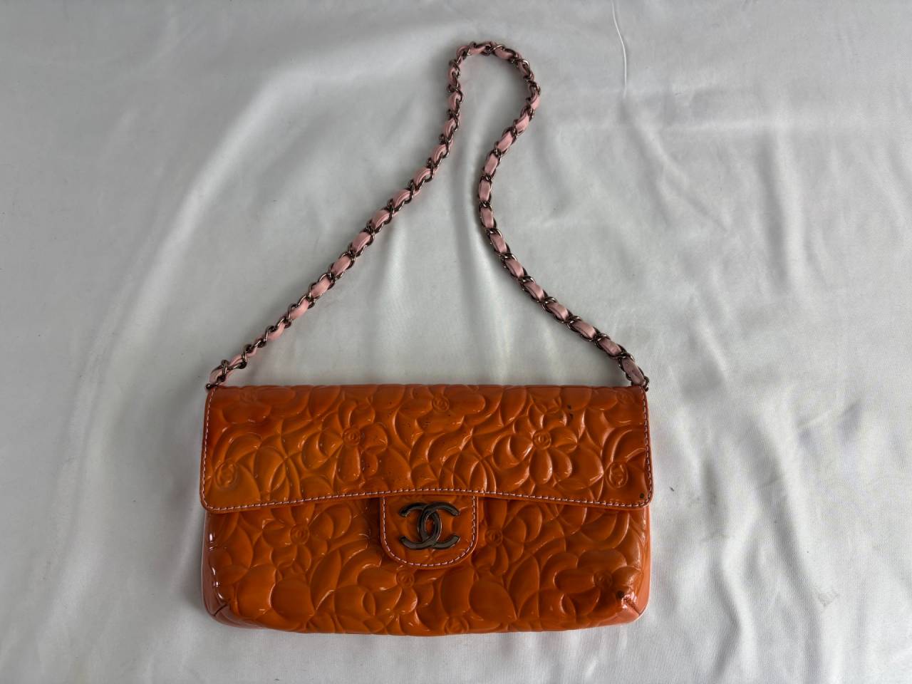 【レア】シャネル　ハラコ×エナメルバッグ 淡水水槽】 🏄 CHANEL エナメルバック