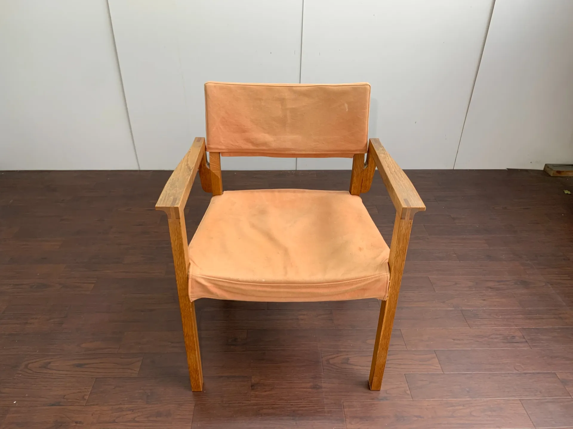 1人掛け椅子　帆布カバー交換＆座り心地の修理