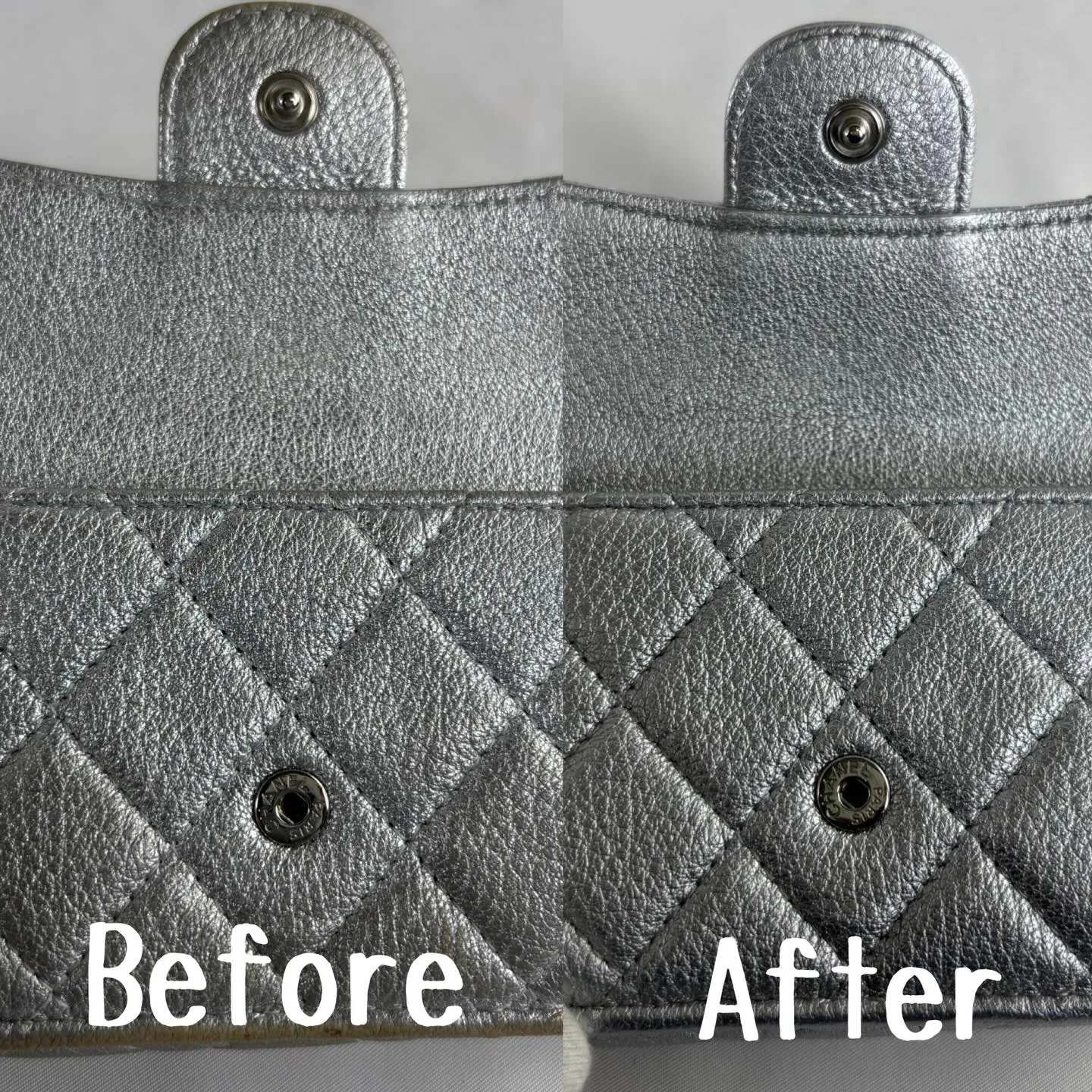 シャネルシルバー財布膜を復活させる、革修理専門店レシッズ