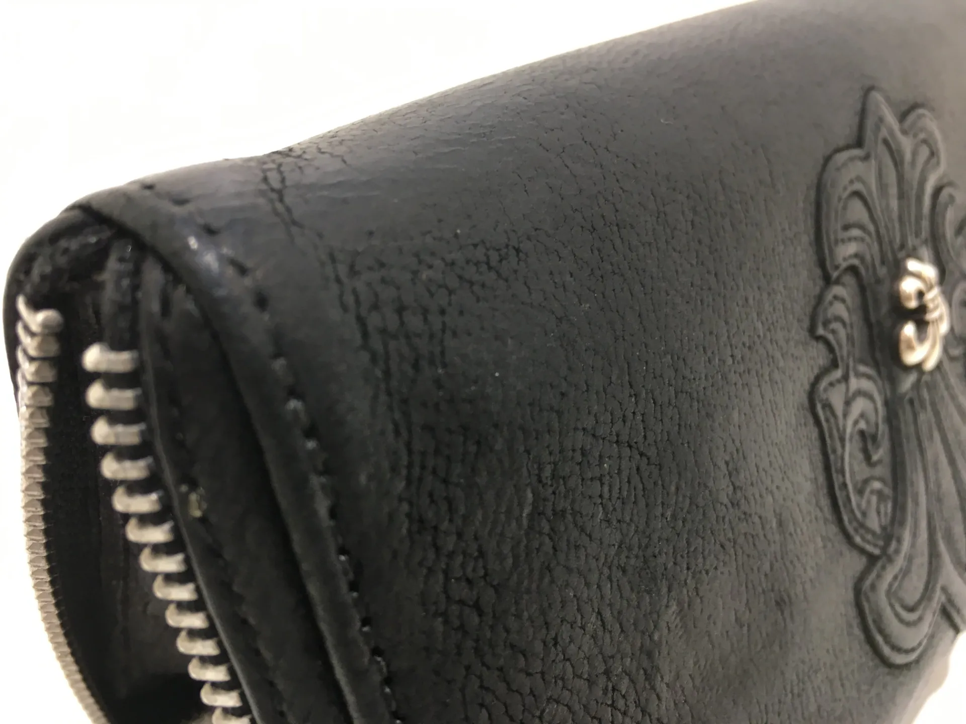 汚れがシワの中に